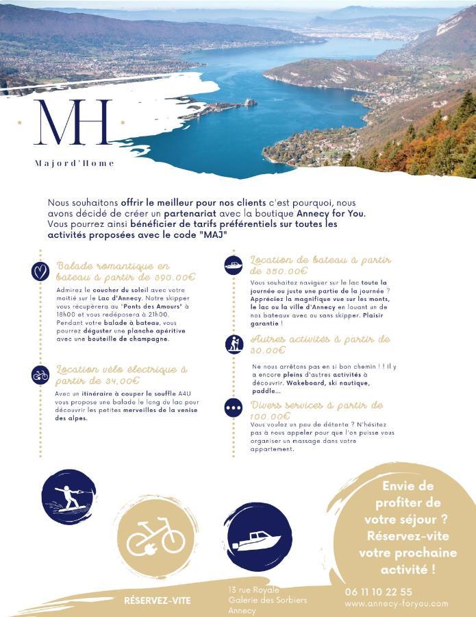 Le Lake - Vue Lac Et Montagne - Majord'Home Annecy Kültér fotó